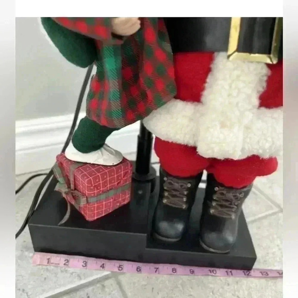 Vintage 1993 Holiday Creations Animated Dancing Santa,Girl lighted Lamp … - Picture 6 of 9